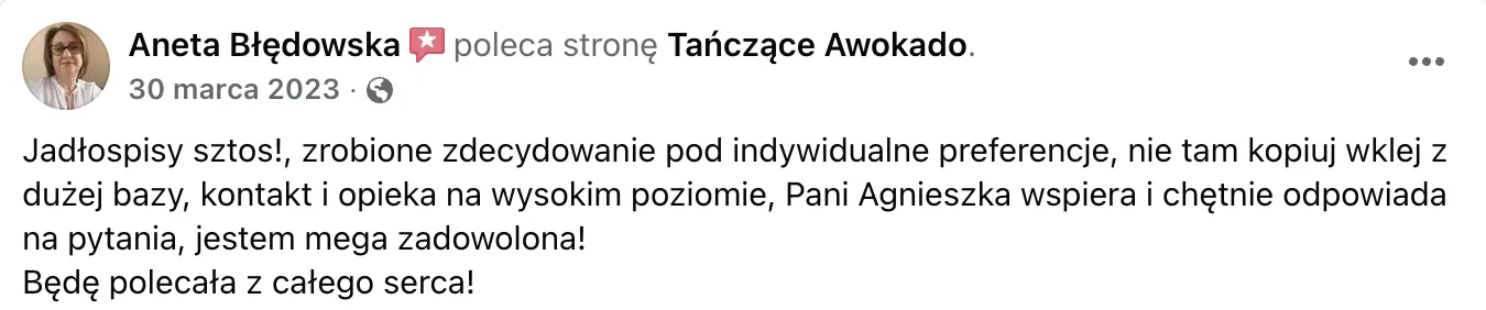 Opinia klientki 6: wiadomość lub efekt współpracy