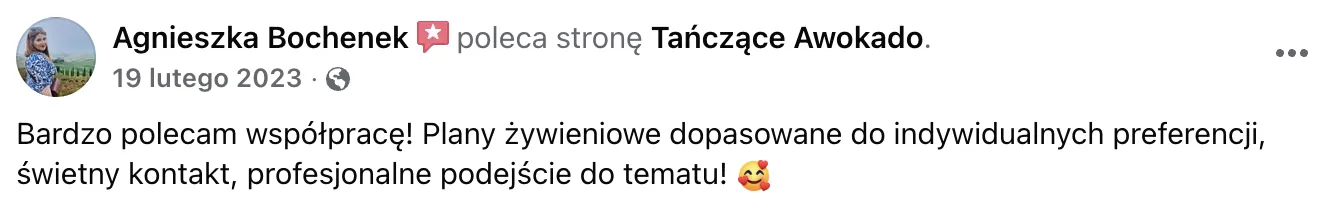 Opinia klientki 9: wiadomość lub efekt współpracy