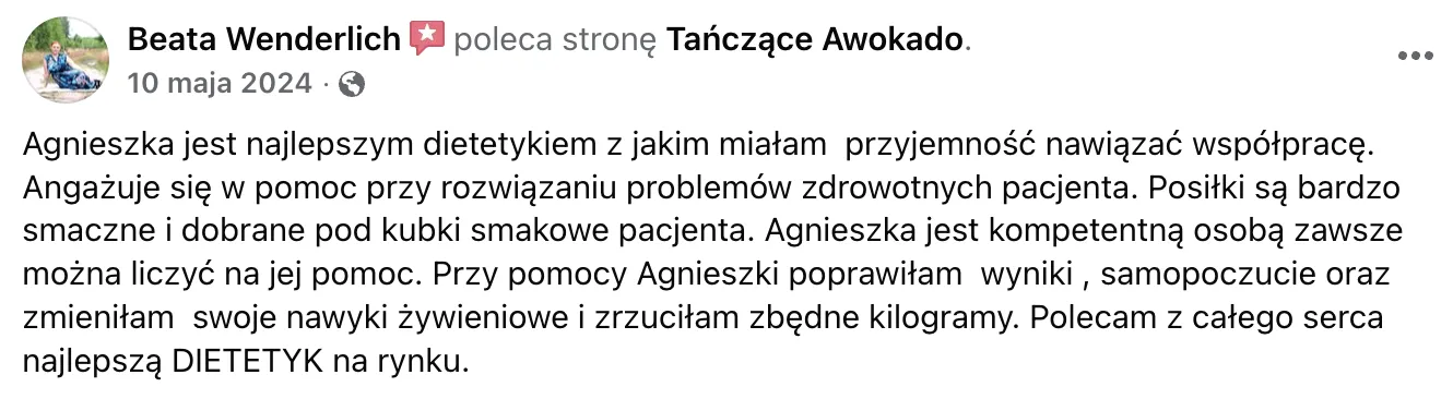 Opinia klientki 10: wiadomość lub efekt współpracy