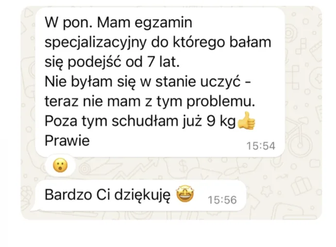 Opinia klientki 28: wiadomość lub efekt współpracy