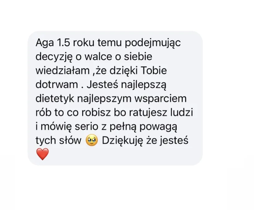 Opinia klientki 29: wiadomość lub efekt współpracy