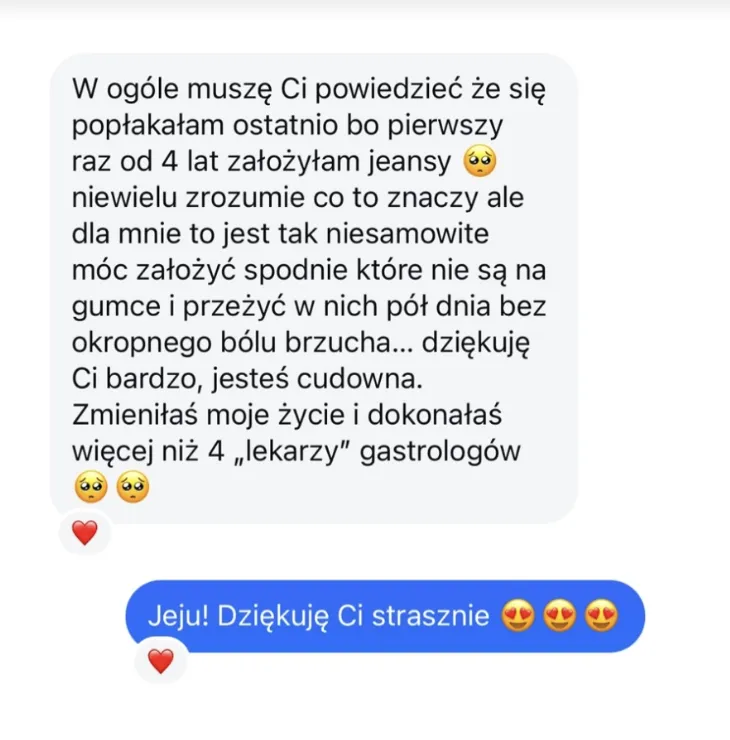 Opinia klientki 33: wiadomość lub efekt współpracy